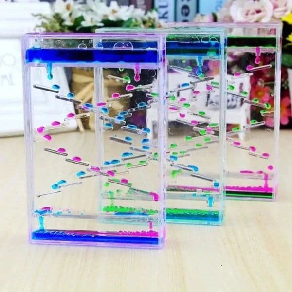 Hourglass Timer Mixed Color Two-color Oil Drop Ladder Liquid Water Oil Drop Creative Decoration Birthday Gift Timer Home Decor 250604