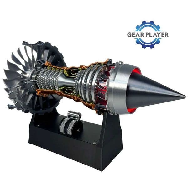 Super Turbofan Engine Model Brushless Motor Function Fan Electric High Performance Power Turbine Cool Boutique Toy W250605