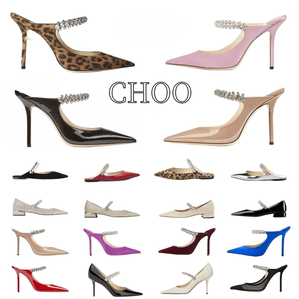 2026 Designer Women JC Rhinestone 7cm 9cm High Heels Slippers French Style Pointed Toe Thin Heel Diamond High Heels for Women Sandals Sexy Dress Pumps