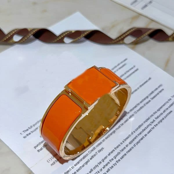 NEW Designer Bracelet Letter H Brand Jewelry Pure Handcrafted Enamel Process 20mm Wide Version Bracelet Original High-End Material K Gold Bracelet Couple Party Gift