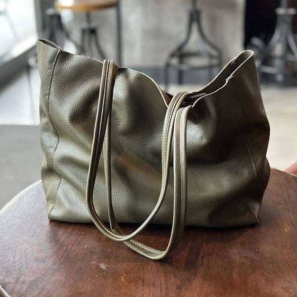 Johnature 2025 New Autumn Winter Large Shopping Genuine Leather Casual Simple Solid Color Lightweight Women Tote Bag 2025/06/06