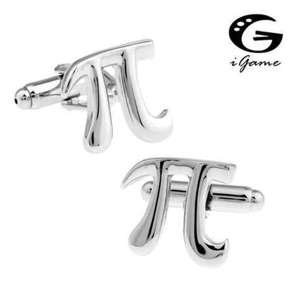 woman necklace Chain For Man Igame Men Gift PI Novelty Circumference Ratio Design Silver Color Copper Cufflinks Crystal