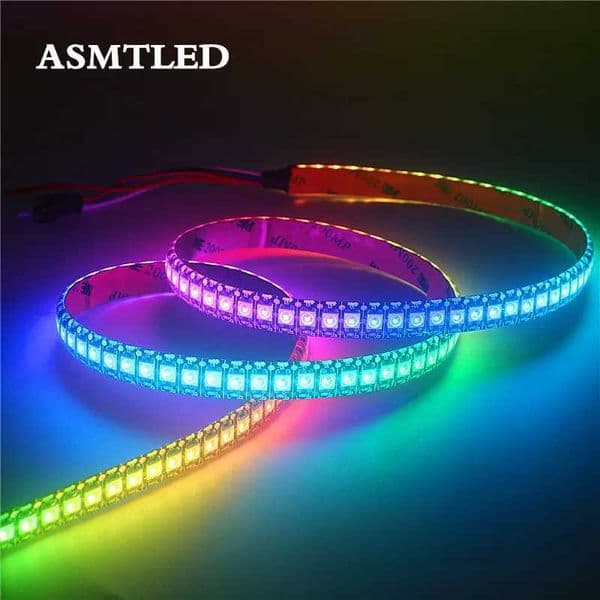 WS2812B DC5V LED Light Strip RGB 50CM 1M 2M 3M 4M 5M 30/60/144 Pixels Smart Addressable Black White PCB WS2812 IC Full Color Z250605