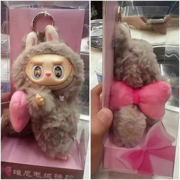 Hot Product Brown Labubu Vigny Pink Bow Change Make-Up Series Box High Appearance Vinyl Dolls Accessories Pendant Christmas Gift X250606