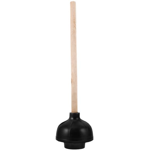 Heavy Duty Rubber Plunger Toilet Unclogging Tool Bathroom Accessory Wooden Handle Plunger For Household Merchandises