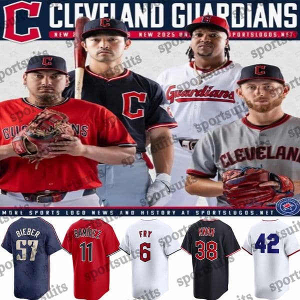 #11 Jose Ramirez #57 Shane Bieber Josh Naylor GuardianS Jerseys Andres Gimenez Tanner Bo Naylor Kyle Manzardo Brayan Rocchio Custom City Baseball Jerseys