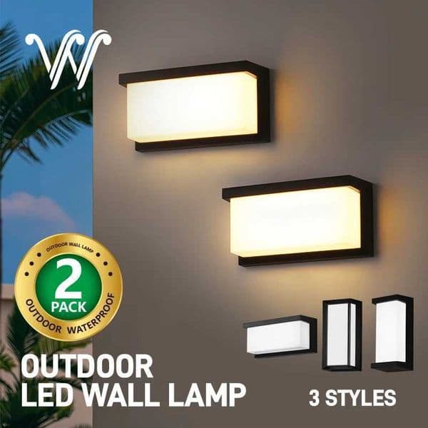 IP65 Waterproof Outdoor LED Wall Lamp 24W AC85-265V Exterior Wall Lighting Plastic Lamp Body Warm White Porch Light Garden Light X250607