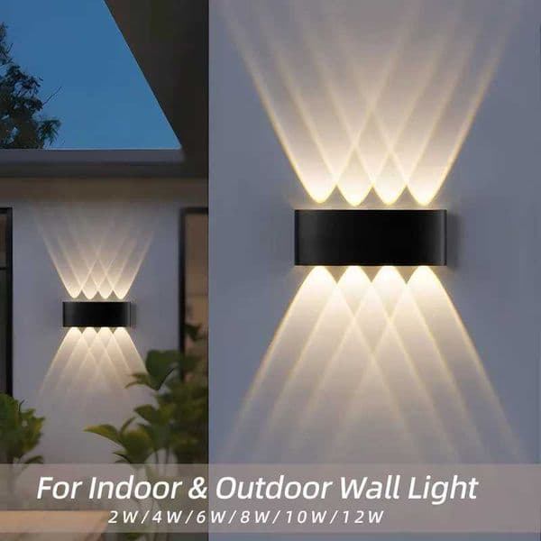 Aluminum LED Wall Lamp Waterproof IP65 i mekan duvar Yukar ve Aa D Mekan Bahe Iklar Yatak Odas Oturma Odas Merdiven Aydnlatma X250607