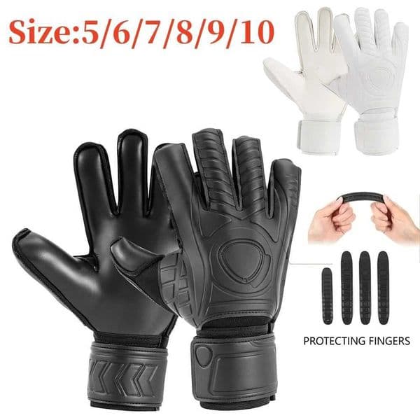 Size 5/6/7/8/9/10 Finger Save Goalkeeper Gloves Football Latex Guard Grip Protection Kids Adults Soccer Fingerave Goalie Glove XJ250606
