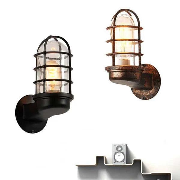 Retro Glass Wall Light Industrial Outdoor Indoor Waterproof LED Wall Lamp Loft Aisle Patio Porch Bar Cafe Decora Lighting Lustre X250607