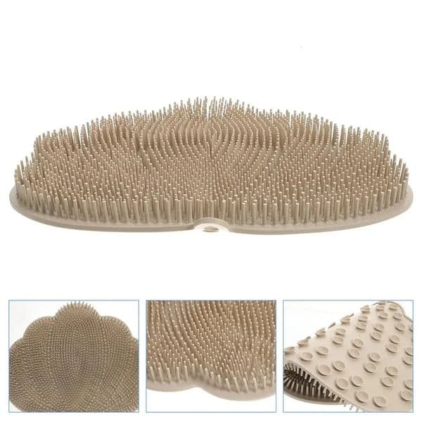 1pc Massage Shower Mat Non-slip Wash Foot Pad Foot Exfoliating Bathroom Rub Back Brush with Sucker Bath Massage Brush Pad 250604