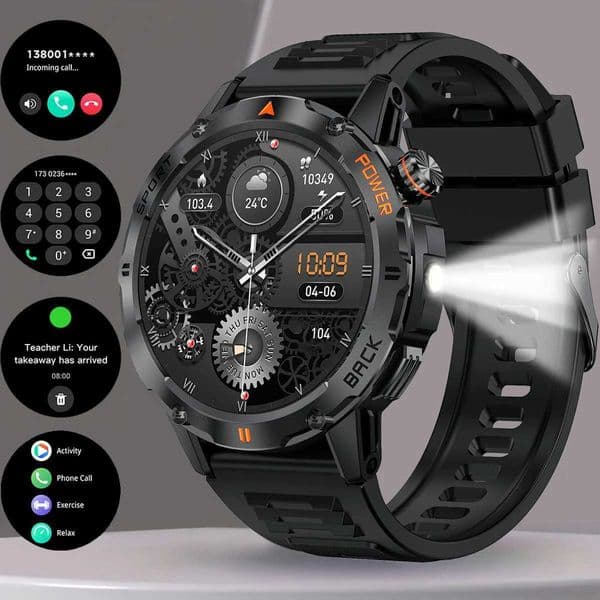 COIUSORs new smart watch 1.53 inch HD screen wireless connections call heart rate health detection can connect to a variety of mobile devices X250609
