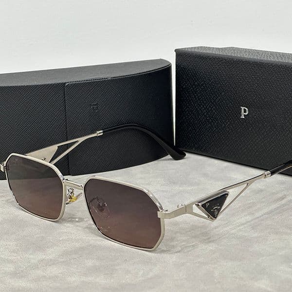 Side Sunglasses Pra Sunglasses For Women Letters Metal Triangle For Men P Sunglasses Eyeglasses Goggle Outdoor Beach UV Sun Protection Exquisite Gift Box Good Cda