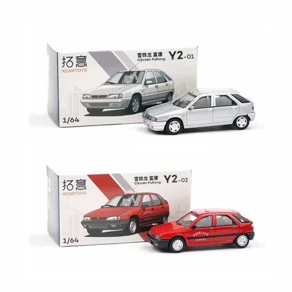 XCarToys 1 64 Citroen ZX Fukang Silver /Beijing Taxi Red Diecast Model Car W250609