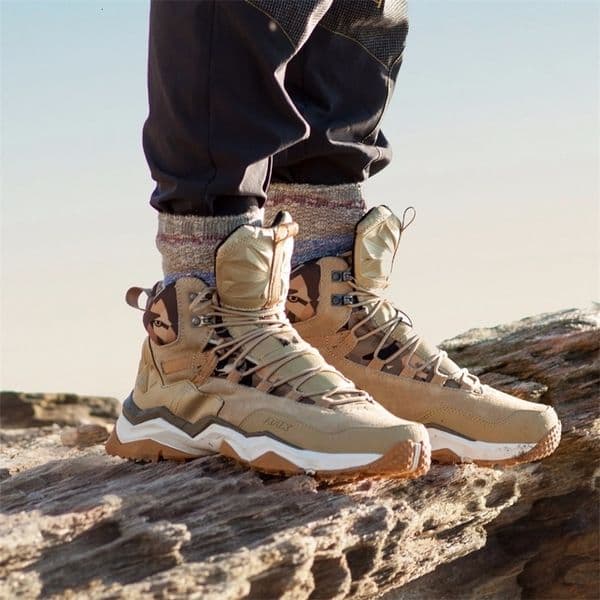 RAX Men Hiking Shoes Mid-top Waterproof Outdoor Sneaker Men Leather Trekking Boots Trail Camping Climbing Hunting Sneakers Women 250523CJ