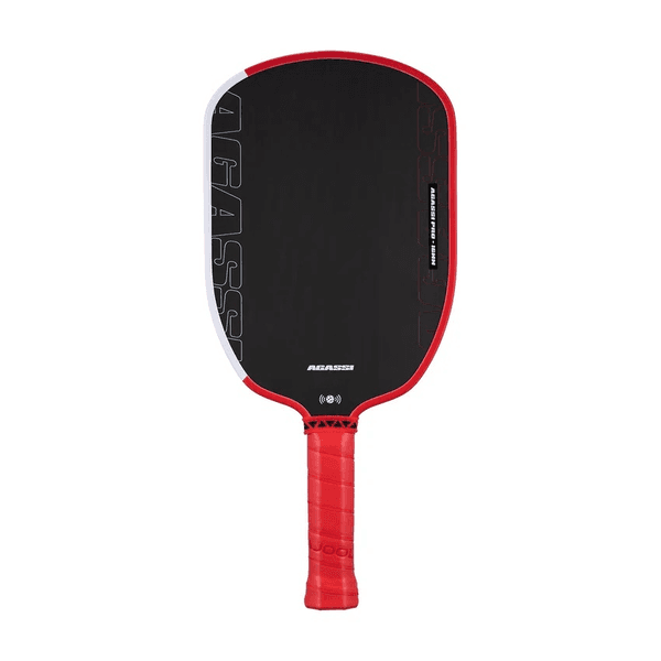 JOOLA Agassi Graf Pro 16mm Carbon Fiber Paddle Pro-Performance Pickleball Feel-Tec (White/Red)