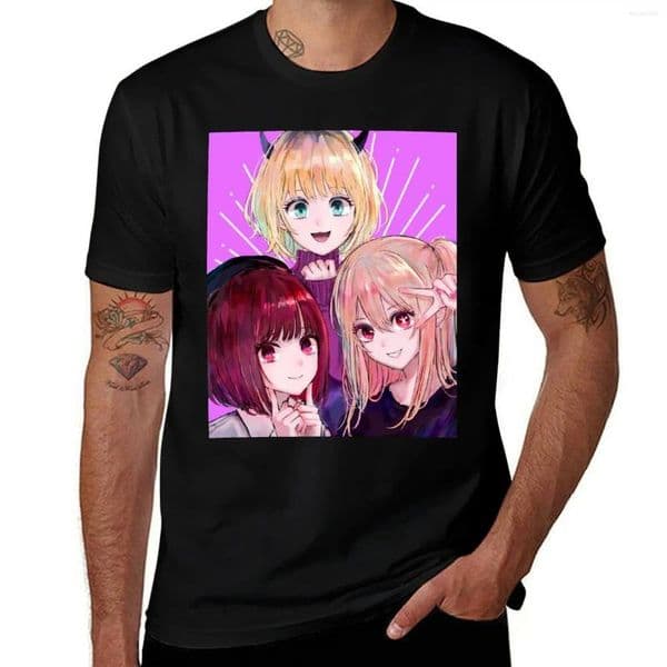 Men's Polos Arima Kana Hoshino Ruby MEM-Cho T-Shirt Personalized Funny Costumes Summer Clothes Cotton Man T-shirts Men T Shirt