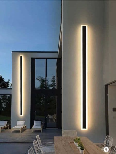 Modern Waterproof outdoor Long Strip LED wall lamps IP65 Aluminum Wall Light Garden porch Sconce Lights 110V 220V wall washer X250607
