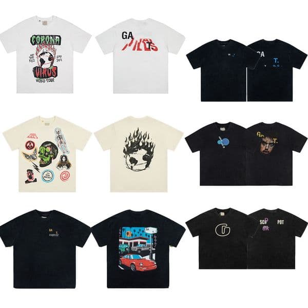 Designer Mens T-shirts American Trendy Printed Tops Womens Casual Loose T-shirt Vintage Streetwear