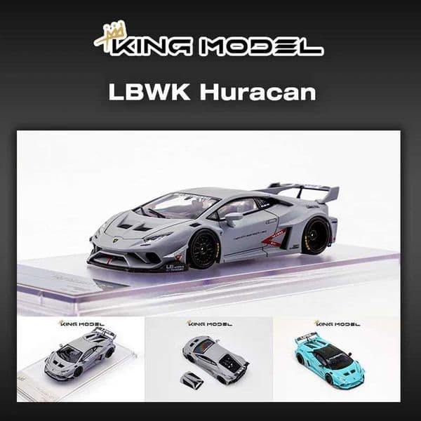 King In Stock 1 64 LBWK Huracan Opened Hood Diecast Diorama Car Model Collection Toy W250609