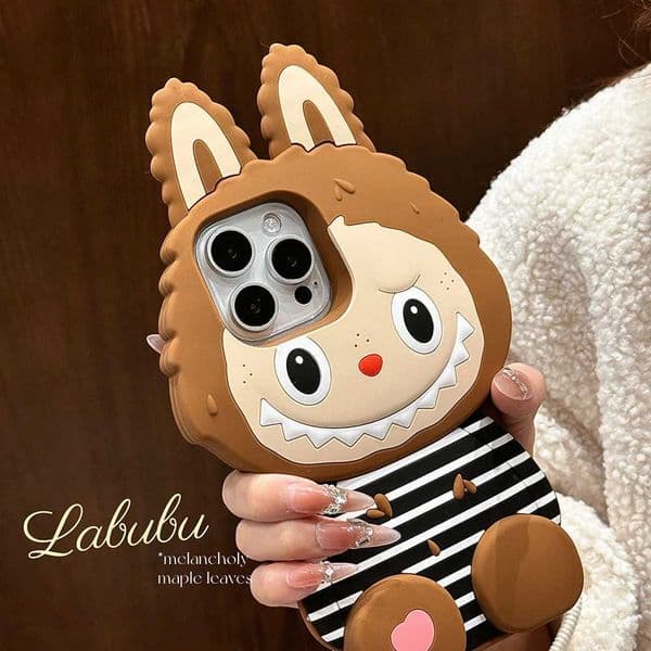 Kawaii LaBuBu Monsters Standing Case Soft Silicone Cover For 16 15 14 Plus 13 12 Pro MaxXJ250609