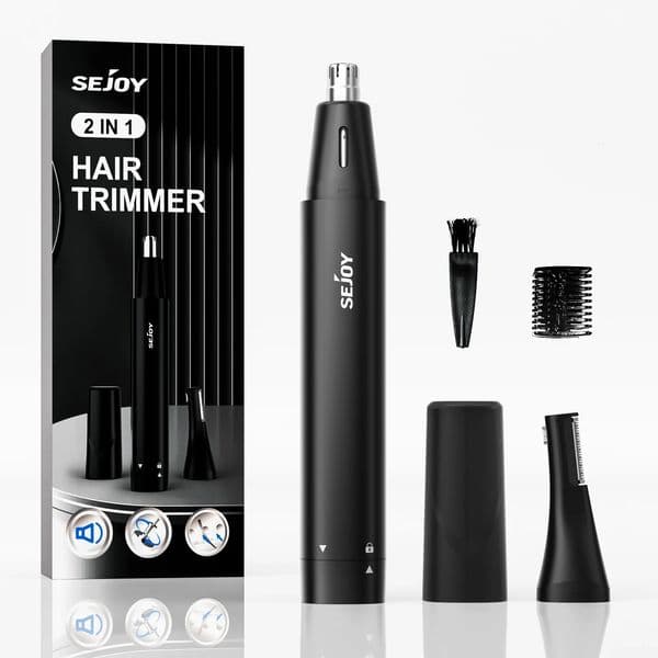 Sejoy Nose Hair Trimmer Professional Mini Hair Trimmer Electric Nose Trimmer 2 In 1 Clipper Portable Rechargeable Waterproof 250609