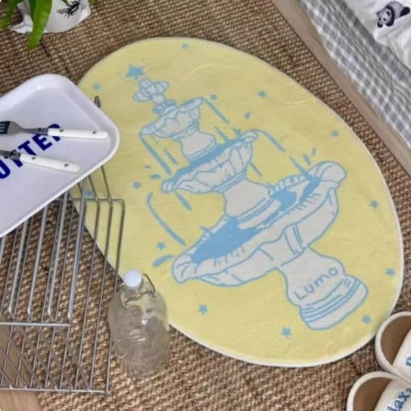 VIKAMA Summer Ins Style Star ing Well Floor Mats Bedroom Entrance Door Carpets Furniture Decorations 250609