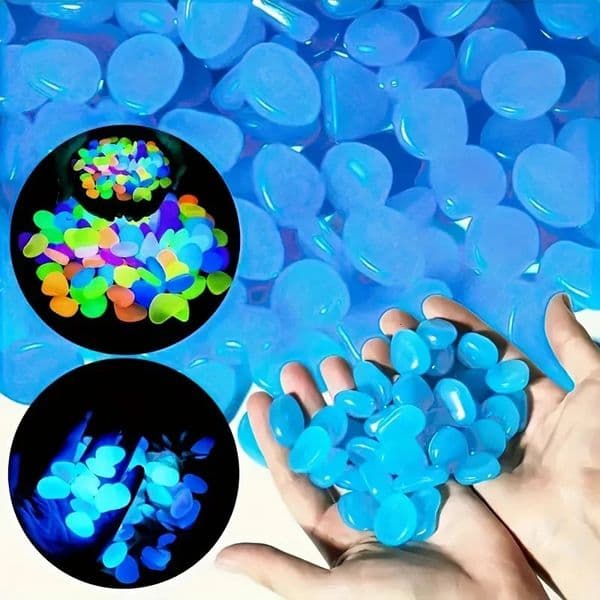 500pcsbag GlowintheDark Pebbles Create A Magical Garden Aquarium Decoration Landscaping Or Wedding 250609