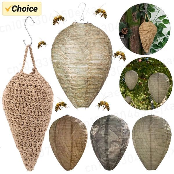Hanging Wasp Nest Decoy Outdoor Hornets Plastic Insects Paper Drive Beehive for Garden 250609