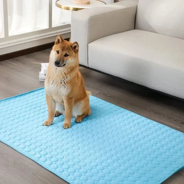 Dog Cooling Pad Ice Silk Fabric Self Gel Breathable Washable Summer Pet Mat for Dogs Cats Sofa Kennel Bed Comfortable 250609BJ