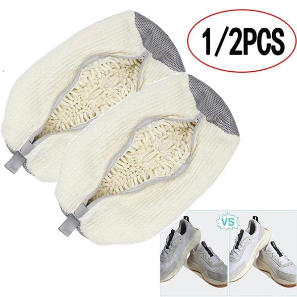 1/2PCS Washing Shoes Bag for Washing Machine Reusable Zipper Shoe Washing Bag Sneaker Tennis Shoe Cleaner Kit Remove Dirt 250609