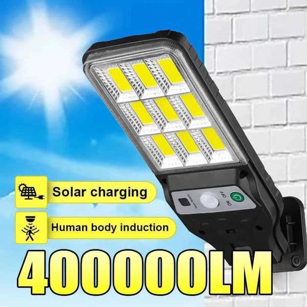 400000LM Solar LED Lights Outdoor With 3 Mode Waterproof Motion Sensor Security Lighting Wall Street Lamp for Garden Patio Path X250607