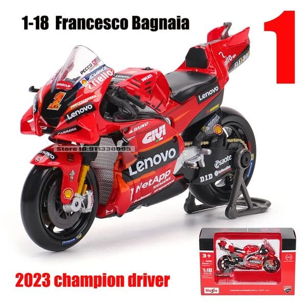 Maisto 1 18 L Team #1 Bagnaia Champion driver Moto GP Racing casting alloy motorcycle Model collection gift toy 250609