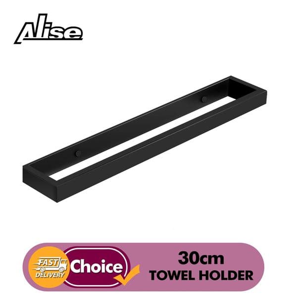 Bathroom Towel Holder 30cm Hand Towel Ring Black Towel Rail SUS304 Stainless Steel Wall Mounted 250605