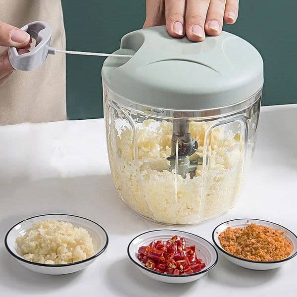 500900ML Manual Meat Mincer Garlic Chopper Rotate Press Crusher Vegetable Onion Cutter Kitchen Cooking Accessories y250603q