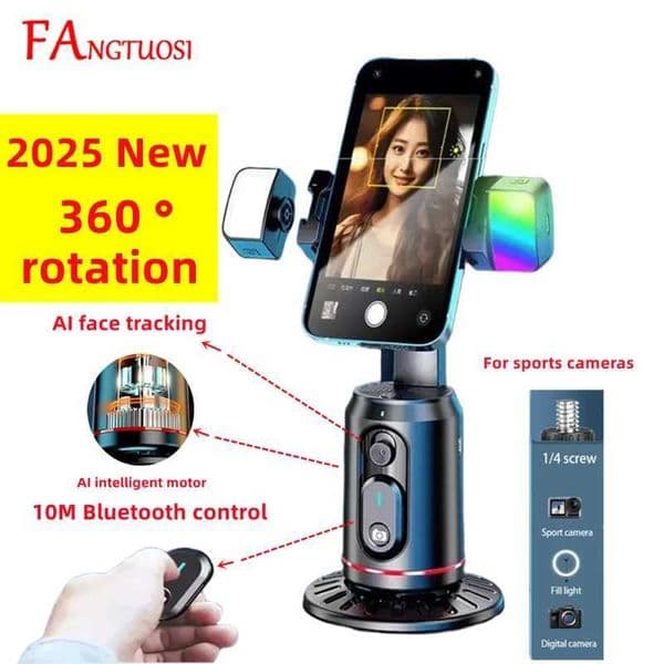 New Arrival FANGTUOSI New BT Selfie Stick with LED Fill Light Tripod and Wireless Remote Shutter for iPhone 15 Smartphone T250610