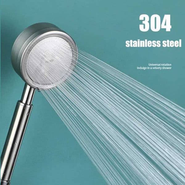 304 Stainless Steel Shower Head High-pressure Handheld Bathroom Wall Mounted Pressurized Water Saving Rainfall Shower Hot M250610