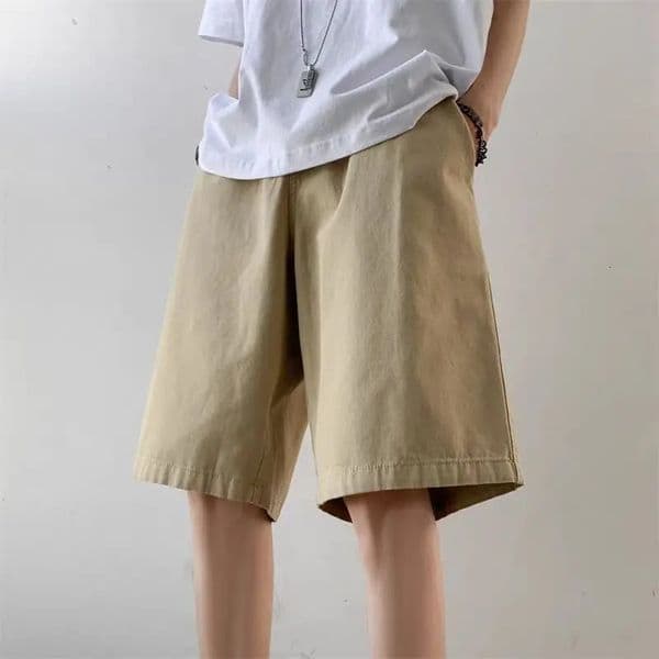 Shorts for Men Khaki Loose Solid Color Bermuda Man Short Pants Drawstring in Bulk Thin Casual ner Streetwear Deals Xxl 250610