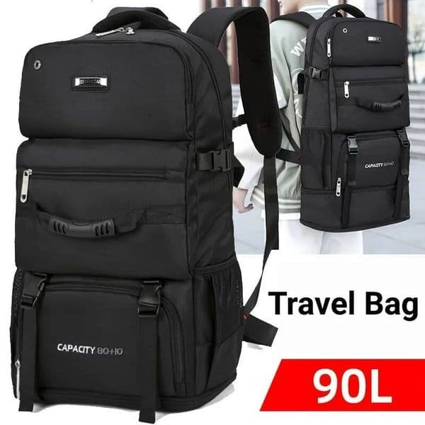 90L 80L Travel Bag Large Capacity Climbing Men Women Outdoor Camping Lage Bags Trekking Backpack Hiking Pack XA302+A high-quality
