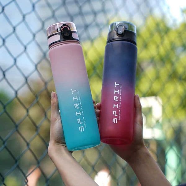 0.5L/0.75L/1L Sports Water Bottle High Capacity Plastic Fitness Portable Leakproof Drinking Bottle Camping Hiking Sports Cups XJ250609
