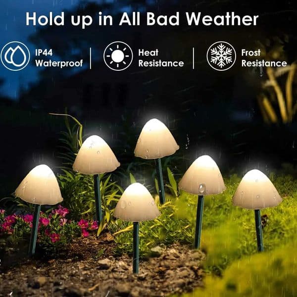 LED Solar Mushroom Lights Outdoor Waterproof Decorative Street Lights for Lawn Garden Patio Christmas Holiday Decoration Z250610