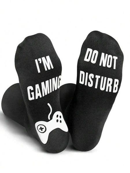 1 Pair of Men Do Not Disturb I M Gaming Socks Men Gifts Ideas Valentines Day Kids Valentine Gamer Sock Gift For Mens Dad Father Z250610
