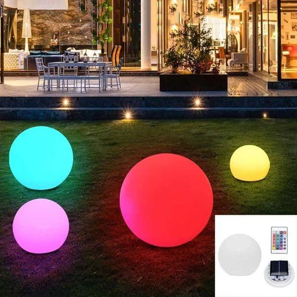 Outdoor LED Garden Ball Lights Remote Control Floor Street Lawn Lamp Swimming Pool Wedding Party Holiday Home Decoration Lamp Z250610