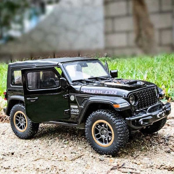 1 24 Jeep Wrangler Rubicon Alloy Car Model Diecasts Metal Off-road Vehicles Car Model Sound and Light Simulation Kids Toys Gift Z250611