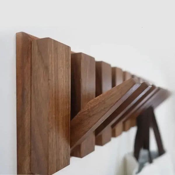 Coat Racks Wall Hanging Entry Door No Punching Solid Wood Clothes Organizer Creative Keyboard Art Clothes Hook Doorway Hangers 250604