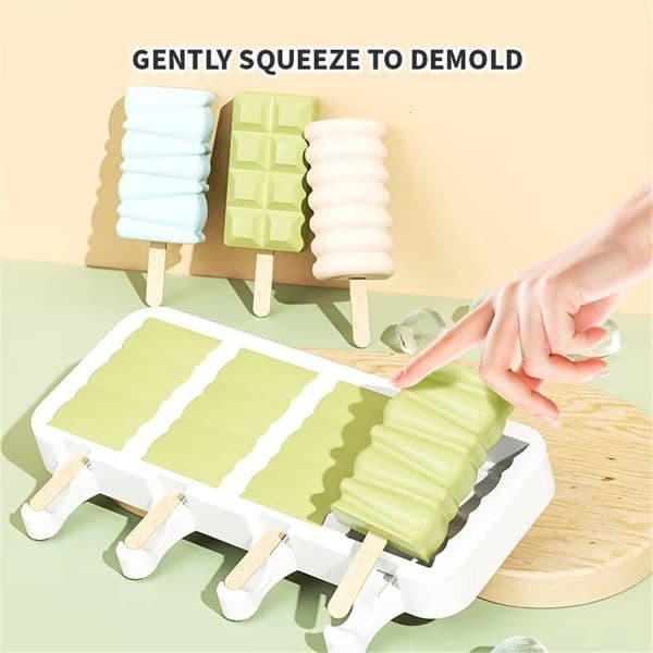 Silicone Molds BPA Free Popsicle Reusable Easy Release Pop Make Ice Mold ice maker