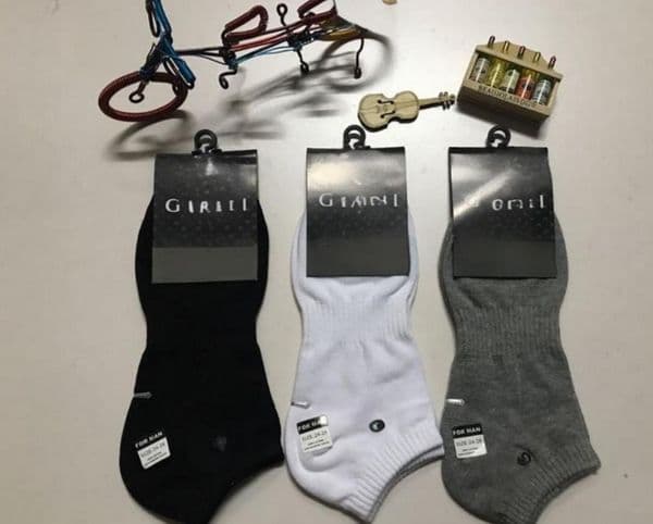Mens Running Ankle Socks with Cushion Low Cut Athletic Sport Tab Socks a3 With Box 5/pairs a package
