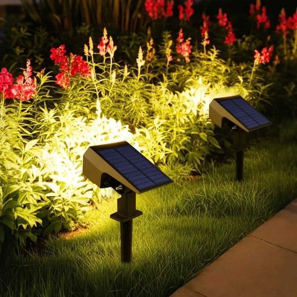 1200mAh Battery Power Outdoor LED Solar Spot Light Waterproof Garden Spotlight For Yard Backyard Lawn Walkway Landscape Decor Z250610