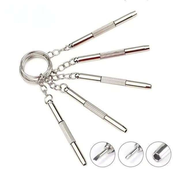 Multifunctional Mini Glasses Screwdriver Hand Slotted Cross Toughbuilt Portable Watch Phone Repair Tools With Keychain