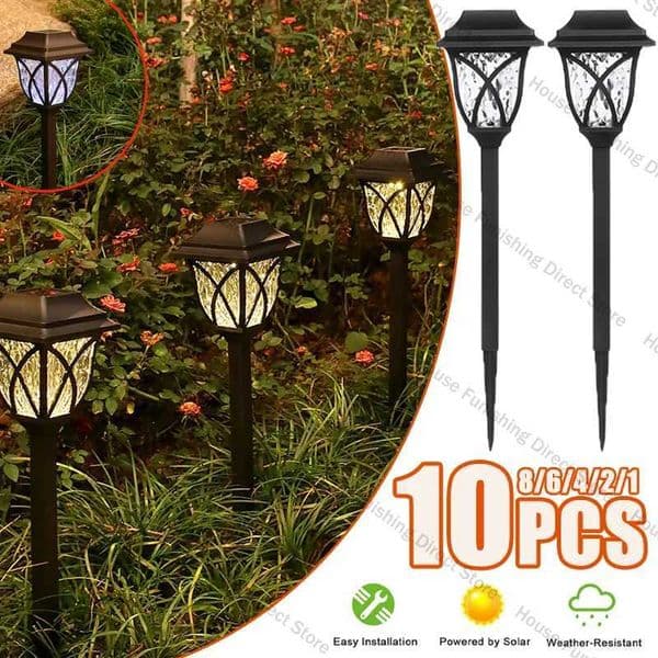2025 Solar Yard Lights Bright Lawn Lights Outdoor Waterproof LED Solar Pathway Lights Landscape Path Lights Outdoor Decoration Z250610